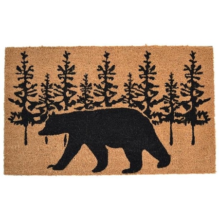 Imports Decor Inc Imports Decor 574PVC Rectangular Bear Silhouette Doormat 574PVC